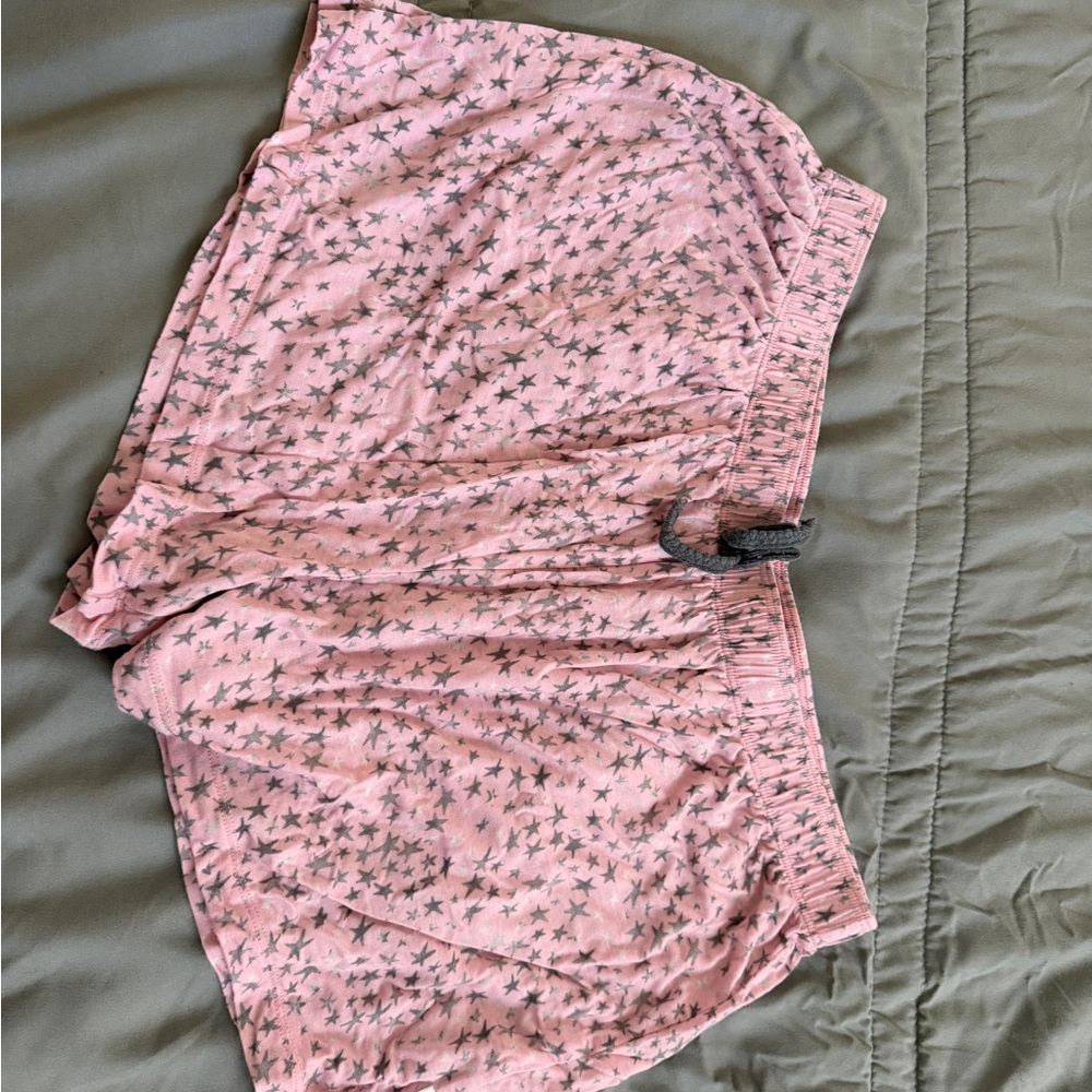 Pink Star Print Lounge Shorts